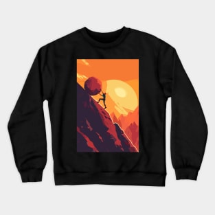 A day in the life of sisyphus Crewneck Sweatshirt